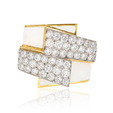 DAVID WEBB Ski Slope Ring, White Enamel