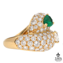 CARTIER 'Toi Et Moi' Emerald and Diamond Ring