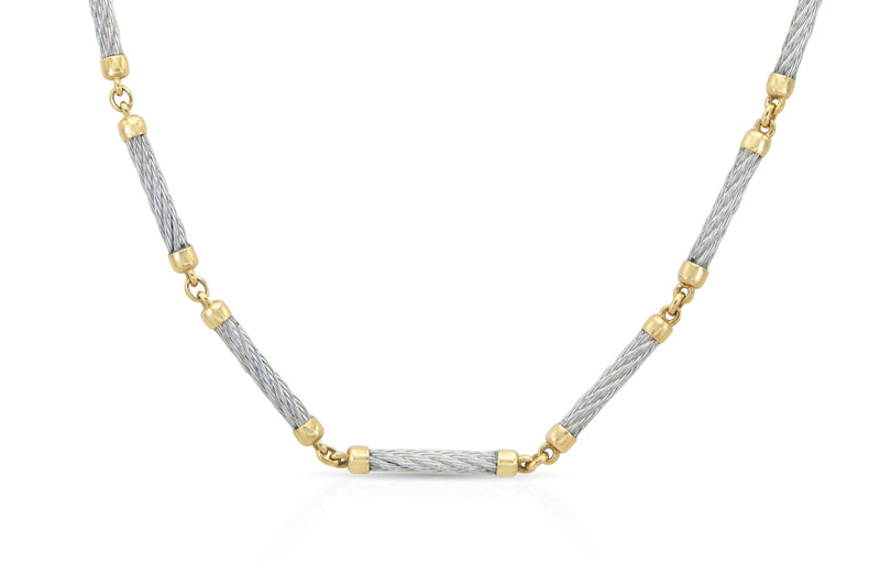Vintage 1980s Fred Paris Two-Toned Chain Necklace