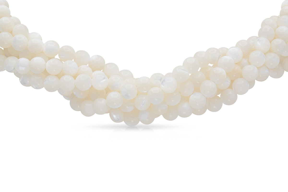 Vintage 1980s Tiffany & Co. Angela Cummings Mother of Pearl Beaded Necklace