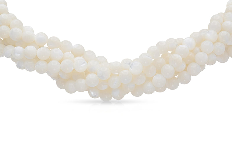 Vintage 1980s Tiffany & Co. Angela Cummings Mother of Pearl Beaded Necklace