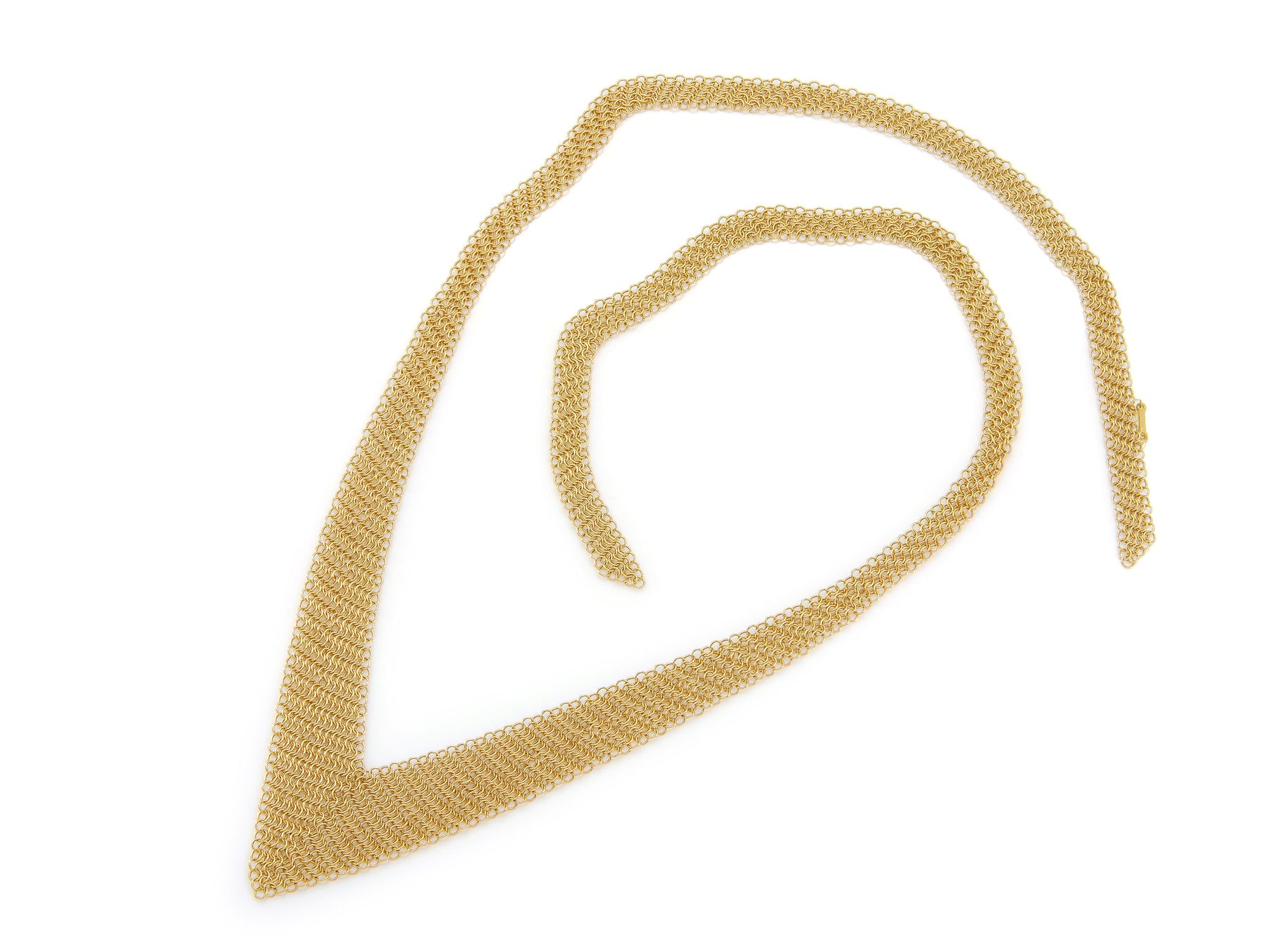 Tiffany & Co. Elsa Peretti Small Mesh Gold Bib Scarf Necklace
