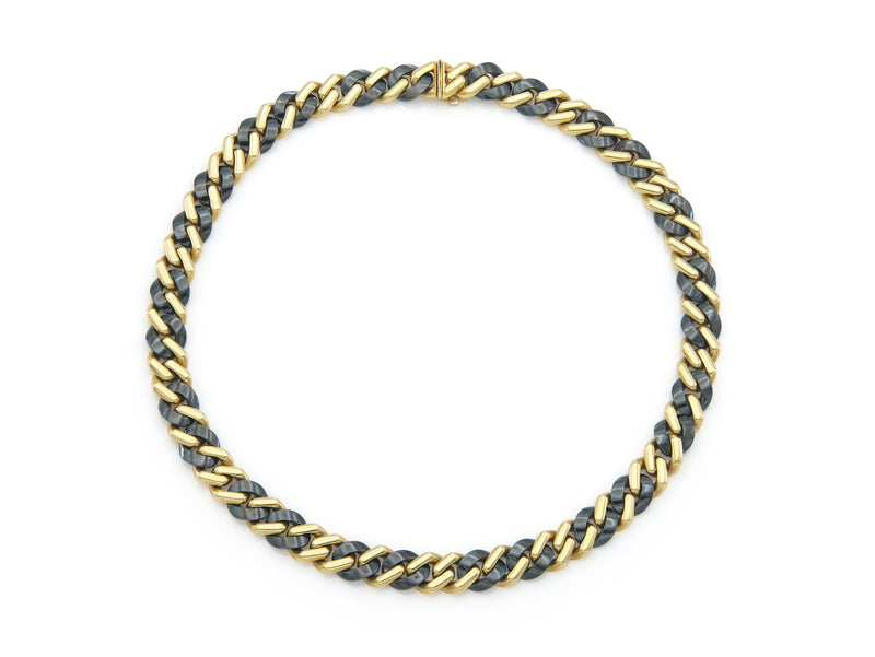 Vintage 1970s Bvlgari Two-Toned Link Chain Necklace