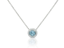 Tiffany & Co. Soleste Aquamarine and Diamond Pendant Necklace