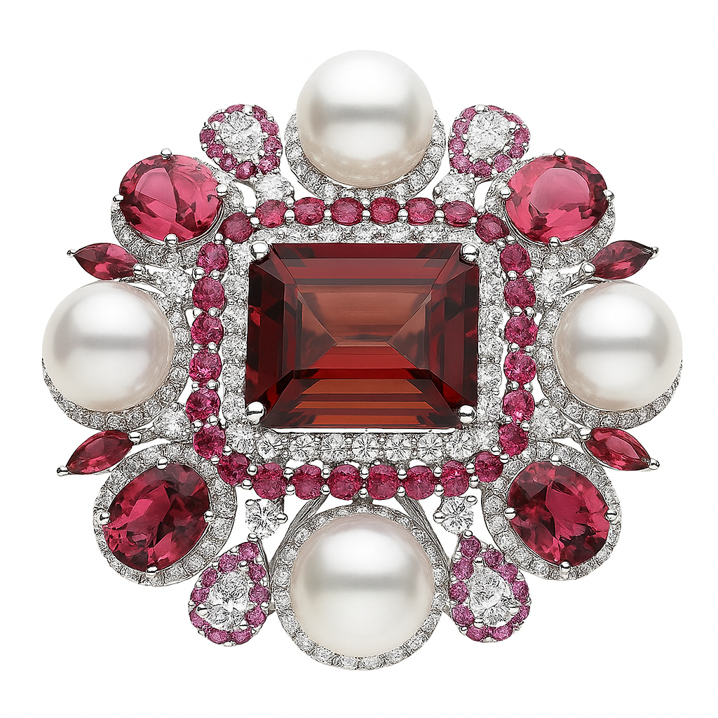 P012813 - 18KW/30.7G PEAR-0.98CT 9PT-25.94CT 272RD-8.43CT 9-11mm S.Sea