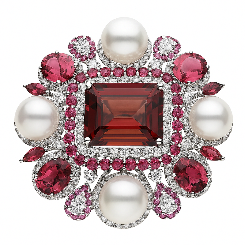 P012813 - 18KW/30.7G PEAR-0.98CT 9PT-25.94CT 272RD-8.43CT 9-11mm S.Sea