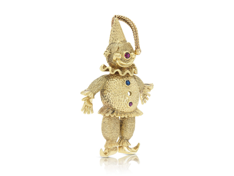 Vintage 1970s Honora Gold Clown Brooch