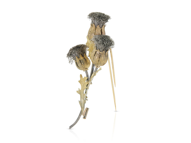 Vintage 1960s Mario Buccellati Thistle Brooch