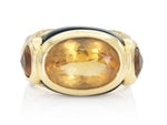 Marina B Citrine, Onyx & Diamond Ring