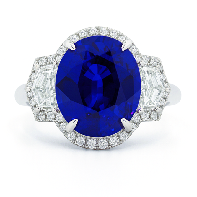 SR055541 - Ring-18KW/3.8G 1SAPP-6.29CT EPIL-0.57CT 30RD-0.89CT GRS-CERT
