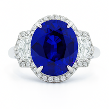 SR055541 - Ring-18KW/3.8G 1SAPP-6.29CT EPIL-0.57CT 30RD-0.89CT GRS-CERT