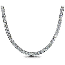 TN013020W - 18K White Gold 20ct Straight 4-Prong Tennis Necklace