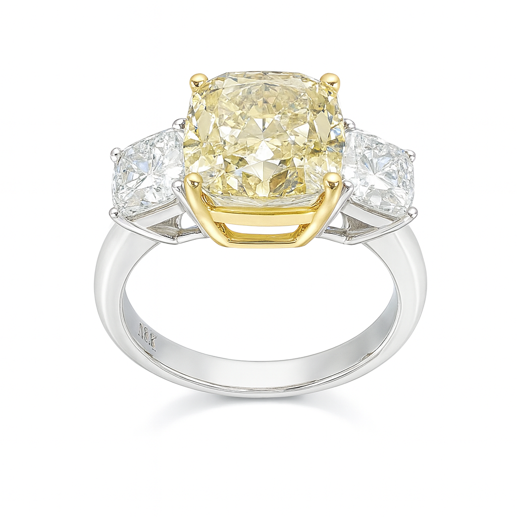 YR056083 - 18KWY/4.0G 1YD-4.02CT 2CUSH-1.40CT GIA